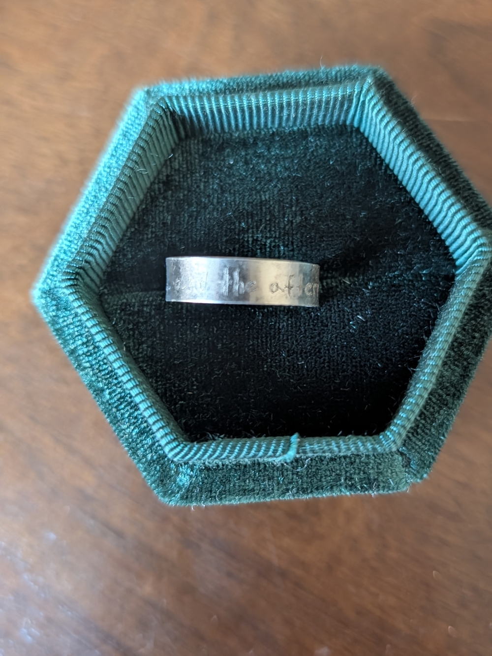 Engraved Silver Band One Of A Kind